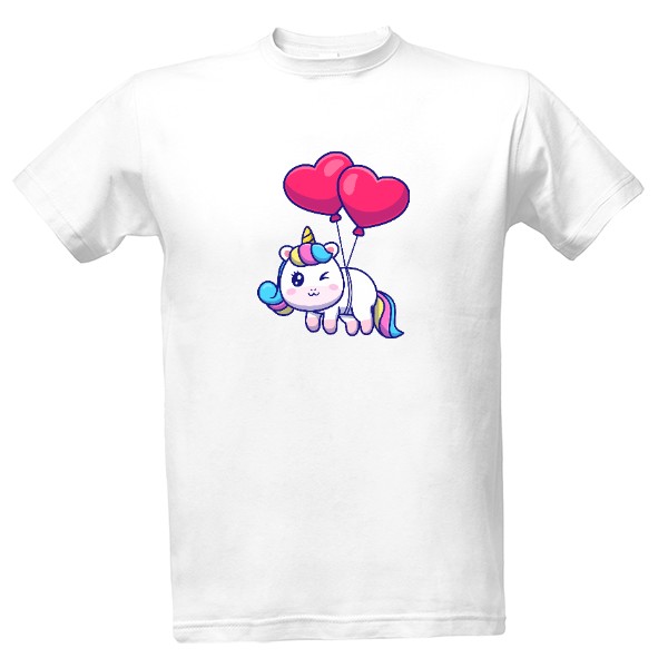 Tričko s potiskem Jednorožec balonky 3
