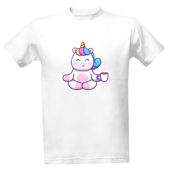 Tričko s potiskem Jednorožec káva 3