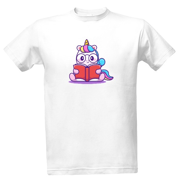 Tričko s potiskem Jednorožec kniha 2