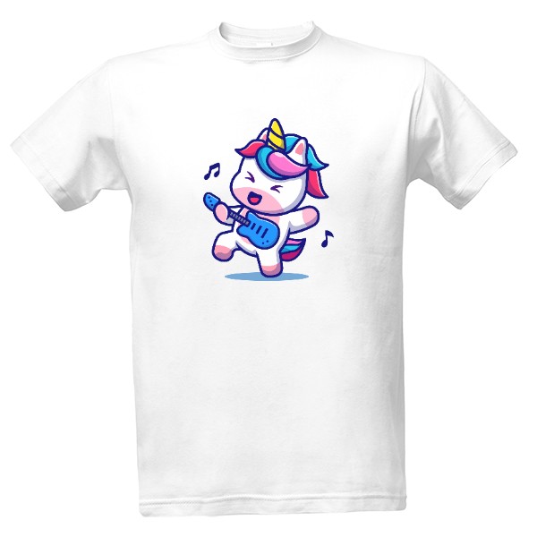 Tričko s potiskem Jednorožec kytara