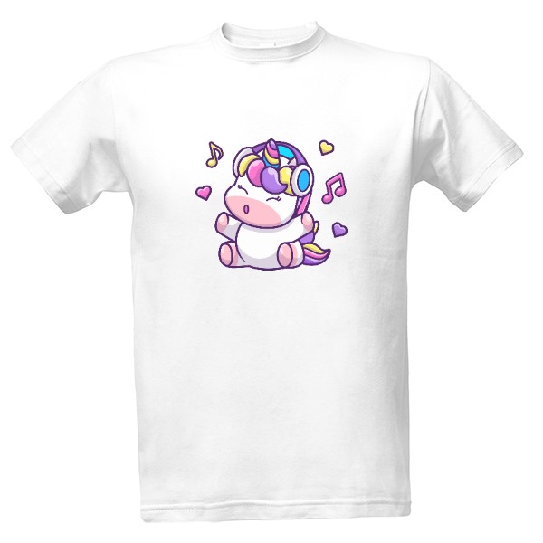 Tričko s potiskem Jednorožec music