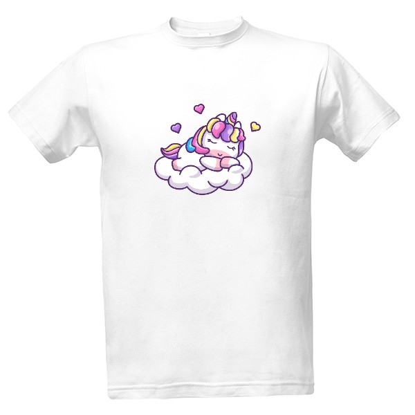Tričko s potiskem Jednorožec obláček