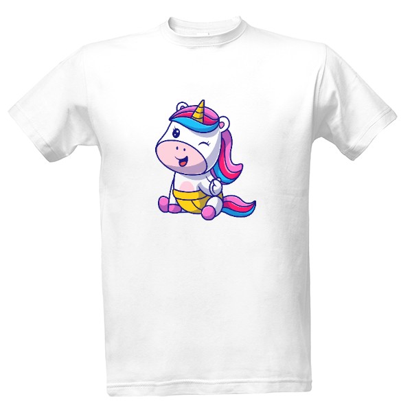 Tričko s potiskem Jednorožec ok