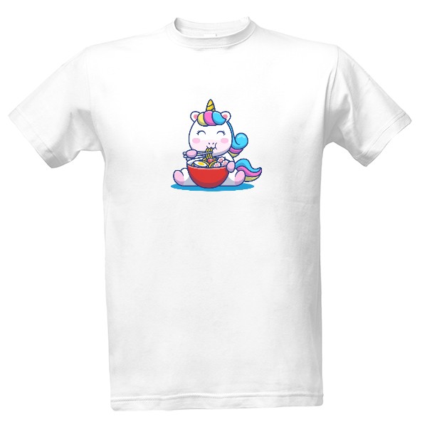 Tričko s potiskem Jednorožec Ramen