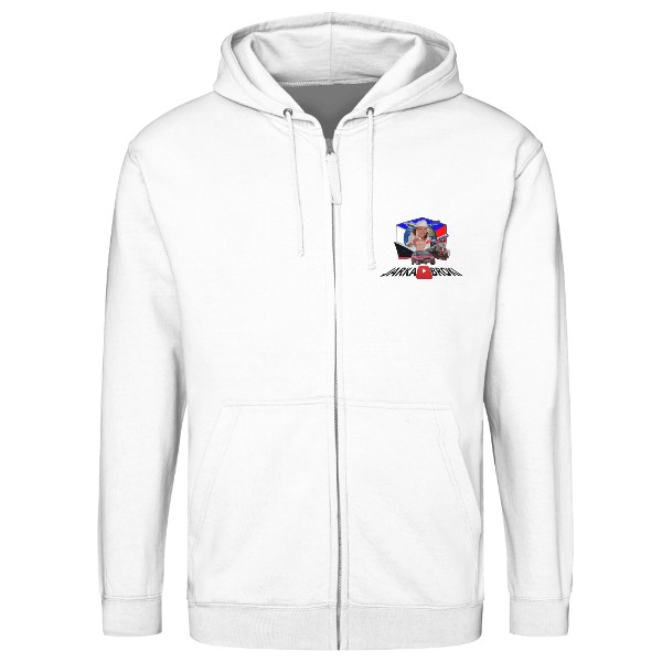Mikina na zip unisex s potiskem MAC Jarka Broki